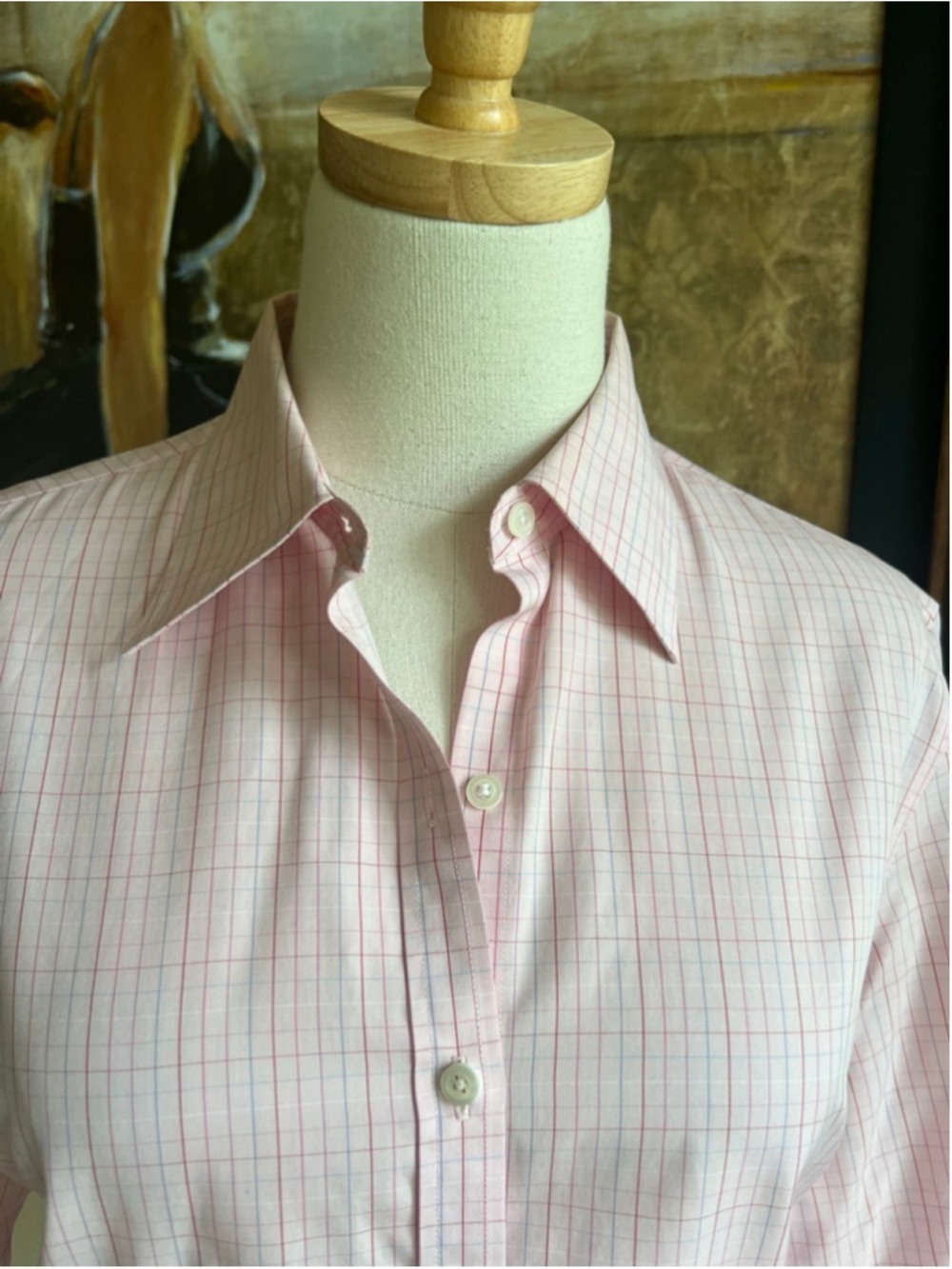 New Brooks Brothers Pink White Plaid Button Down Shirt Size 12 - Picture 2 of 5